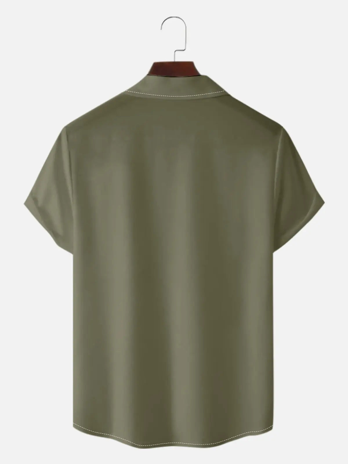 Men's Basic 50s Style Camp Collar Bowling Short Sleeve Shirt ElevenOasis