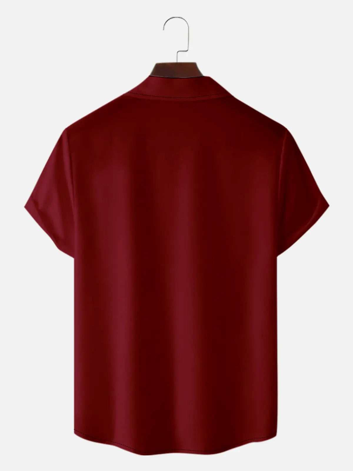Men's Basic 50s Style Camp Collar Bowling Short Sleeve Shirt ElevenOasis