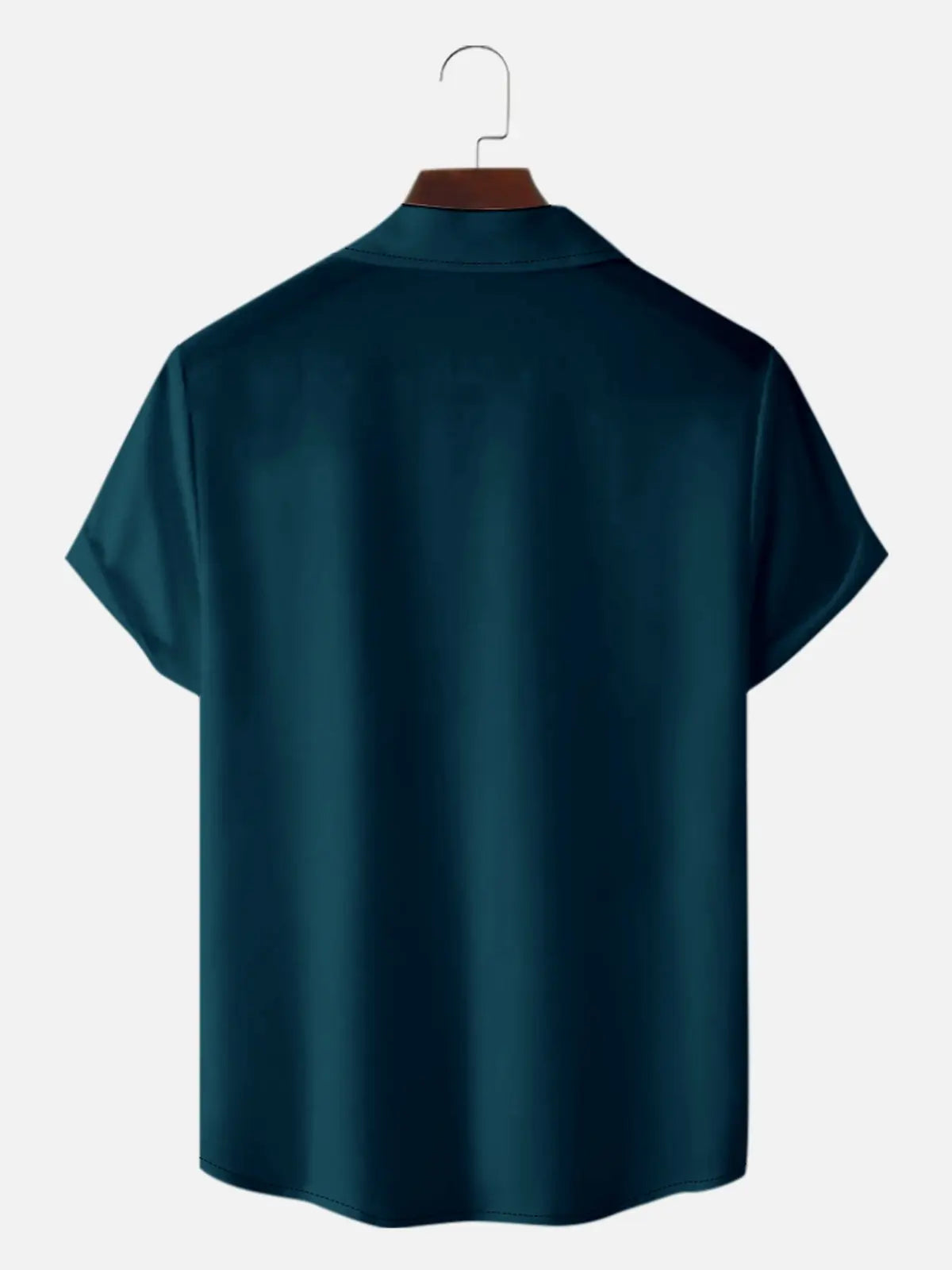 Men's Basic 50s Style Camp Collar Bowling Short Sleeve Shirt ElevenOasis