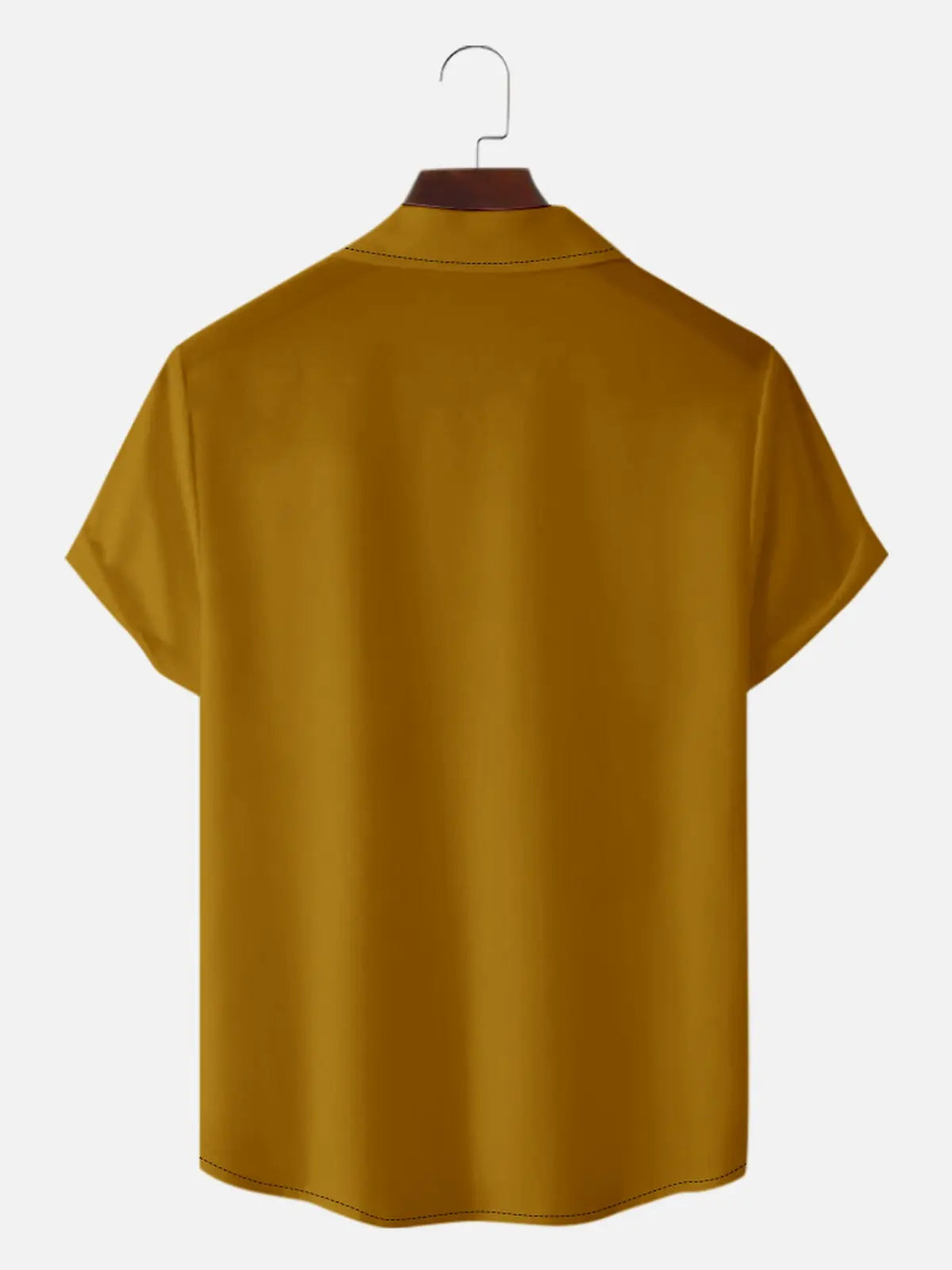 Men's Basic 50s Style Camp Collar Bowling Short Sleeve Shirt ElevenOasis