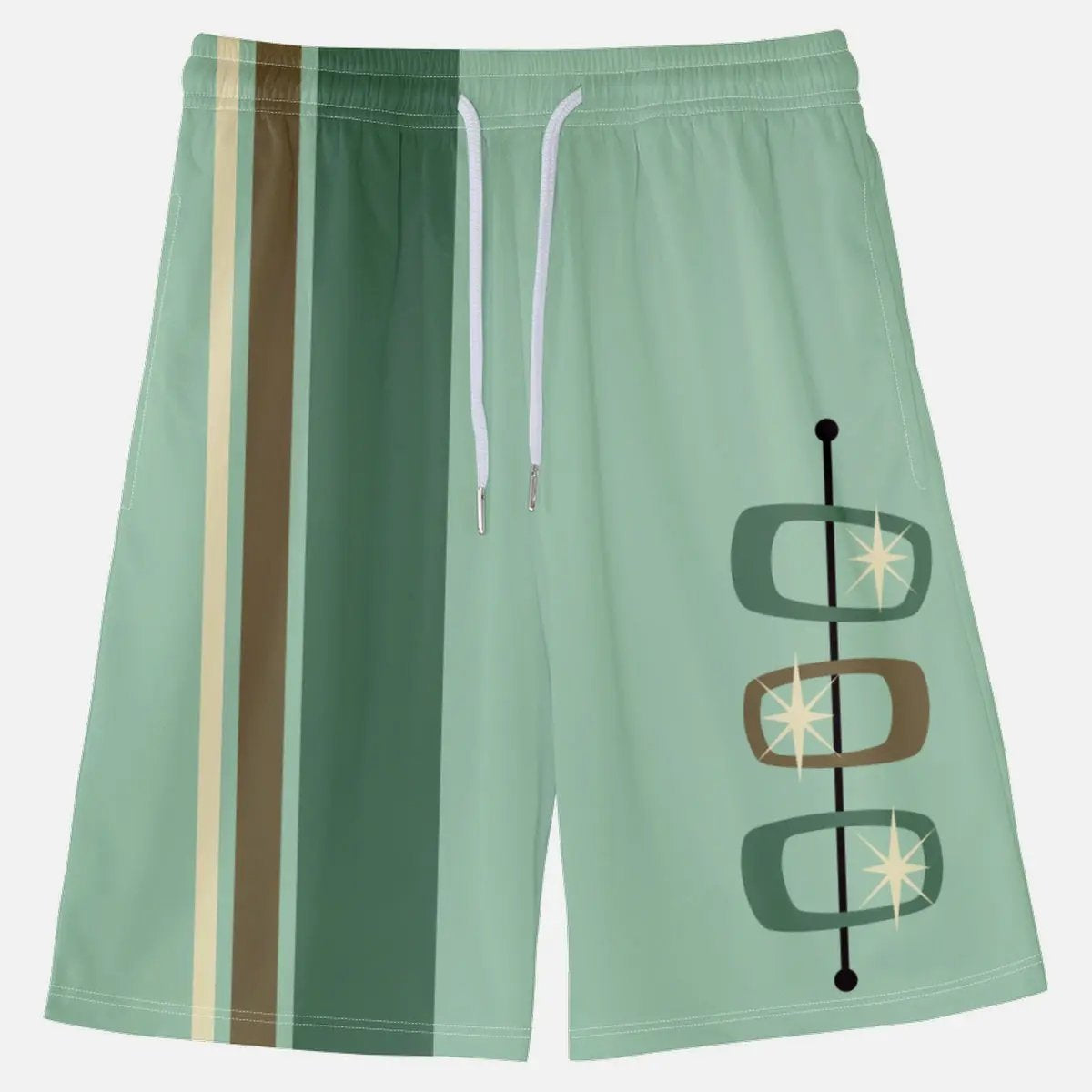 Men's Mid-Century Atomic Starburst Shorts ElevenOasis