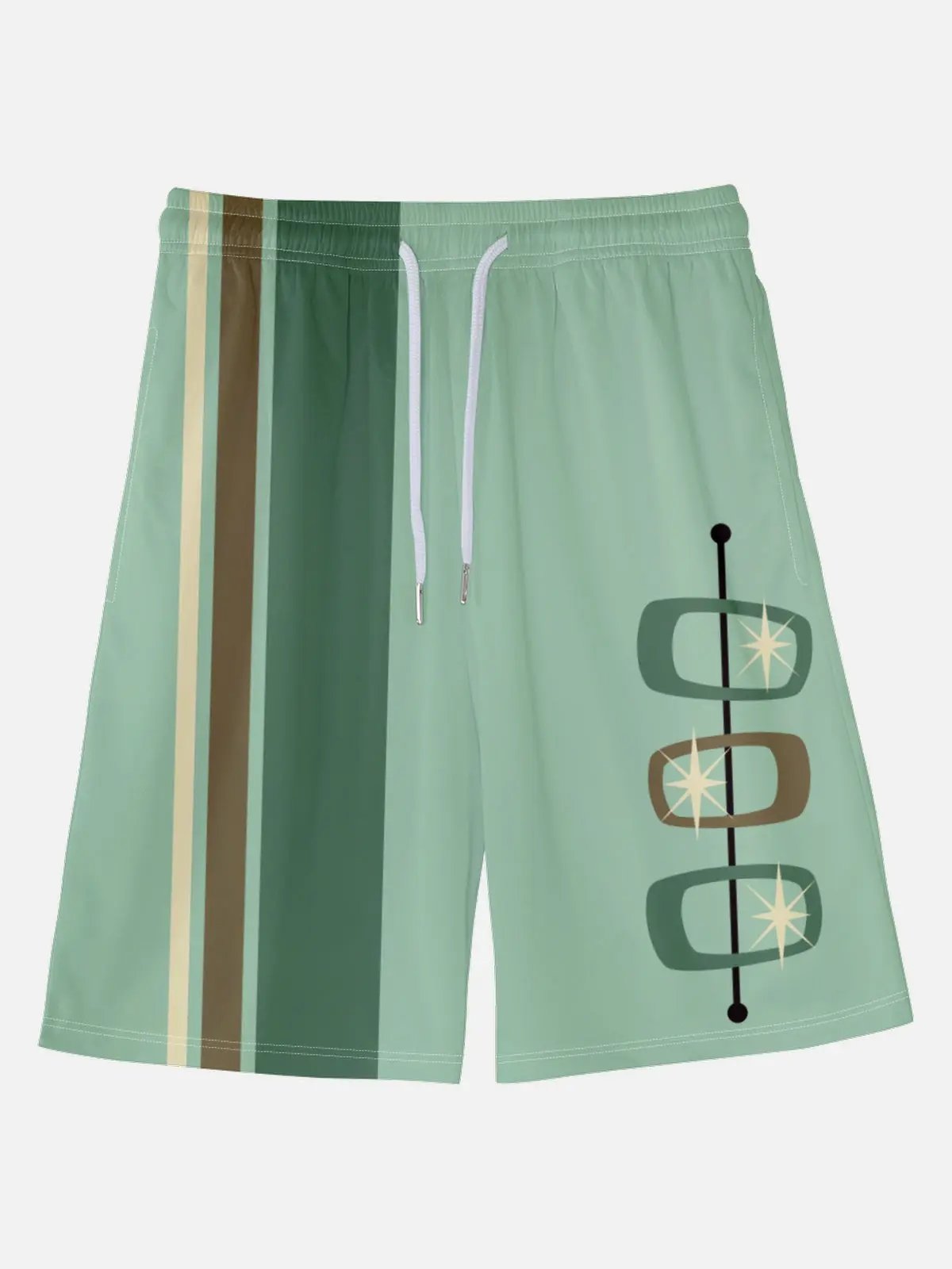 Men's Mid-Century Atomic Starburst Shorts ElevenOasis