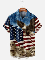 Men's Stars Stripes Founding Fathers Short Sleeve Shirt Eleven Oasis