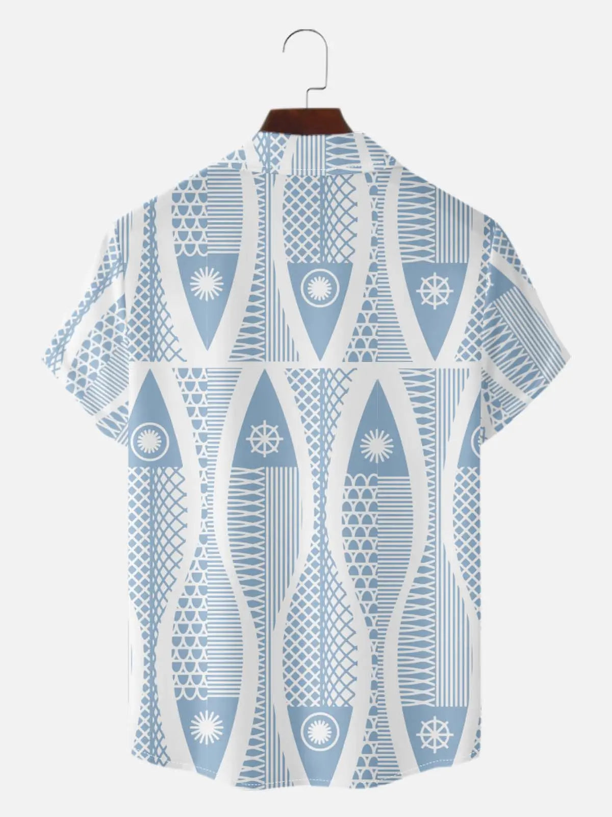 Men's Geometric Tribal Pattern Short Sleeve Shirt Eleven Oasis