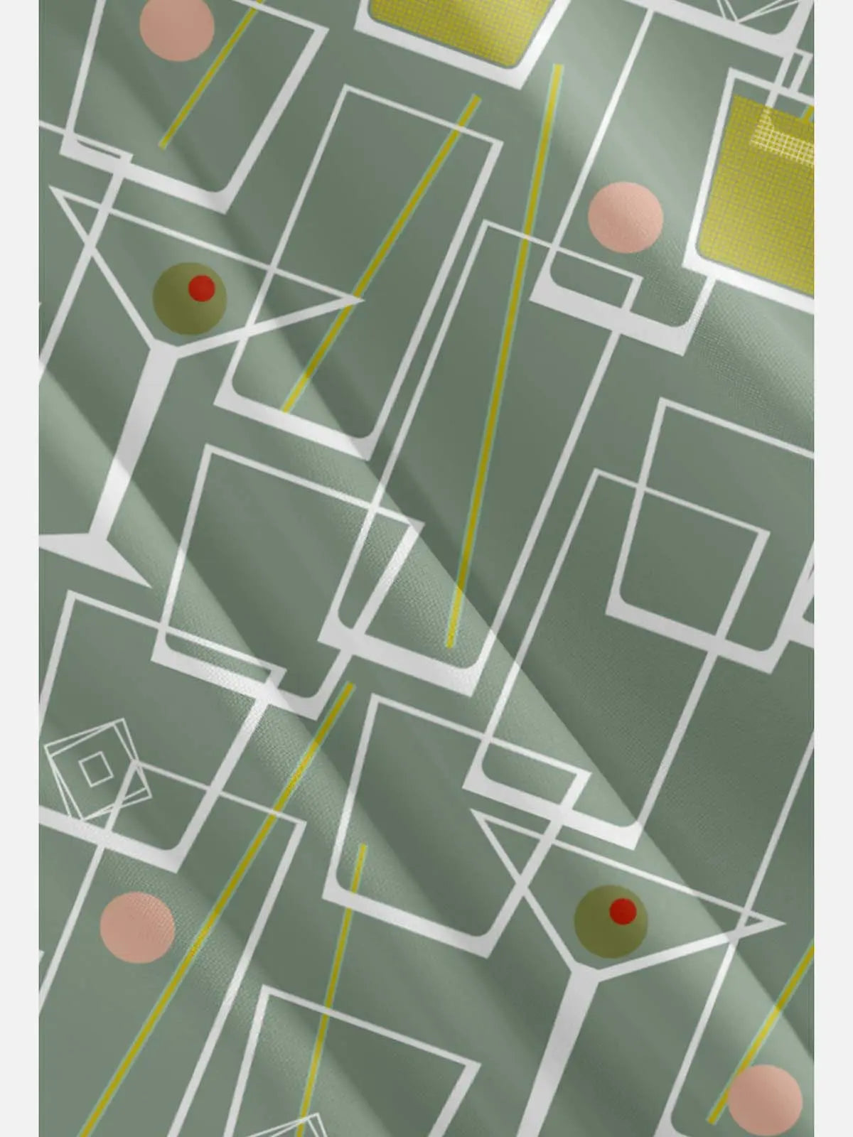 Tall Men's Mid-Century Cocktail Art Short Sleeve Shirt ElevenOasis