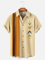 Men's Mid-Century Modern Half-Moon Bowling Short Sleeve Shirt Eleven Oasis