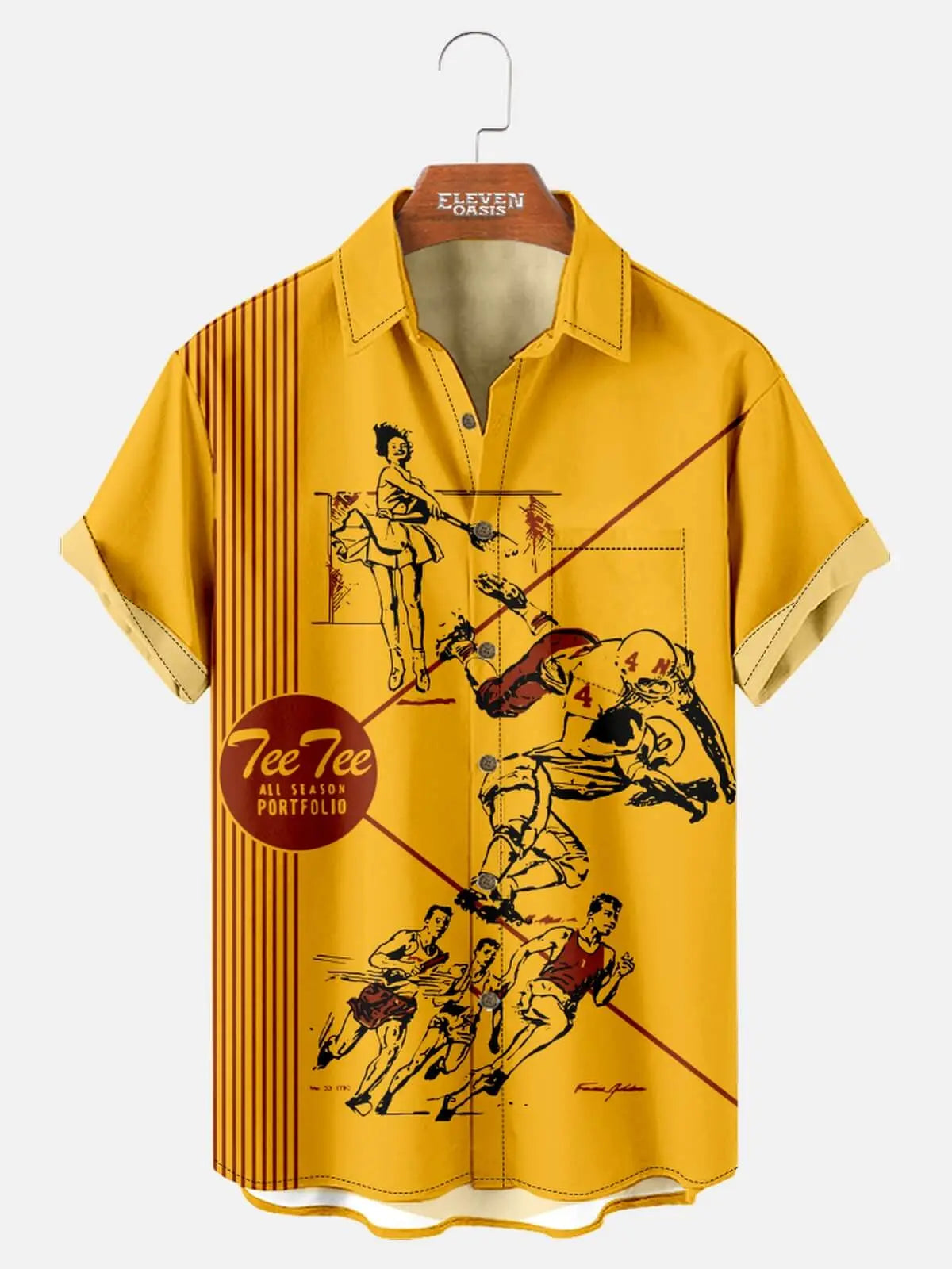 Men's Pop Culture 70's-80s Nostalgia Short Sleeve Shirt ElevenOasis