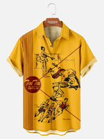 Men's Pop Culture 70's-80s Nostalgia Short Sleeve Shirt ElevenOasis