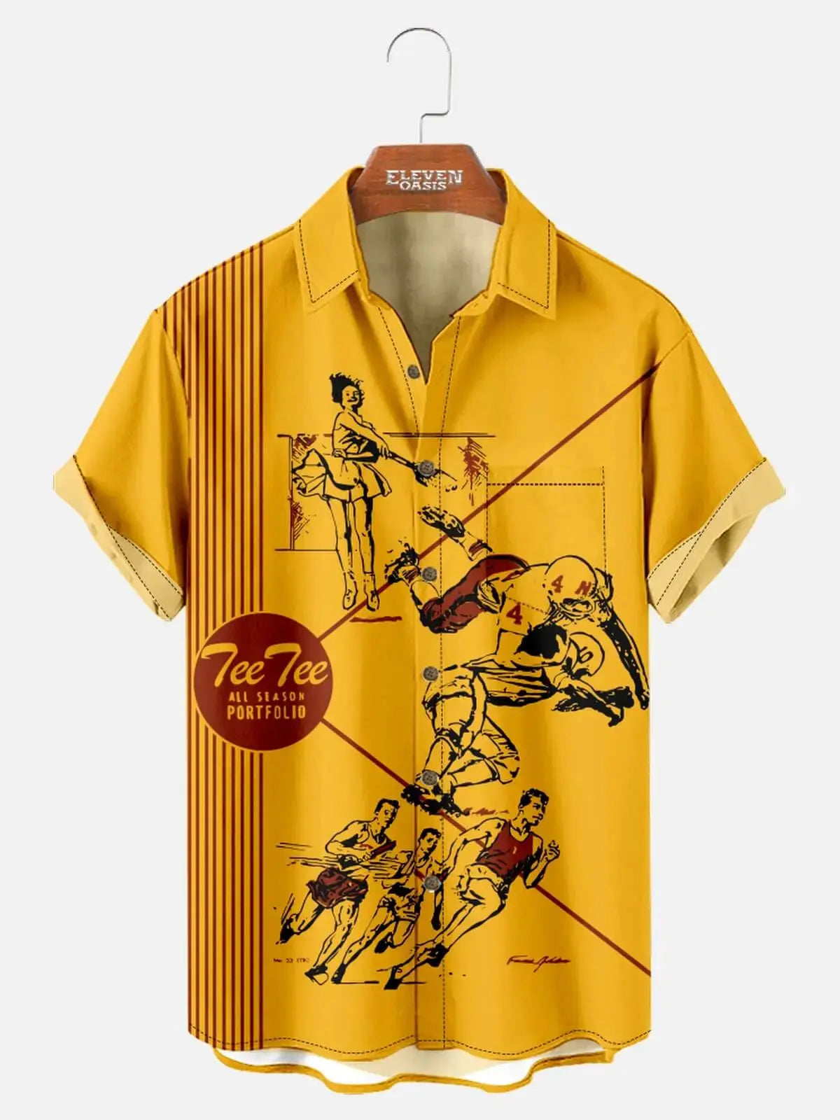 Men's Pop Culture 70's-80s Nostalgia Short Sleeve Shirt ElevenOasis