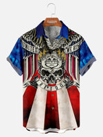 Men's United We Rise Eagle Freedom Short Sleeve Shirt Eleven Oasis