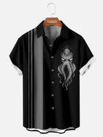 Tall Men's Kraken Racing Stripe Short Sleeve Shirt Eleven Oasis