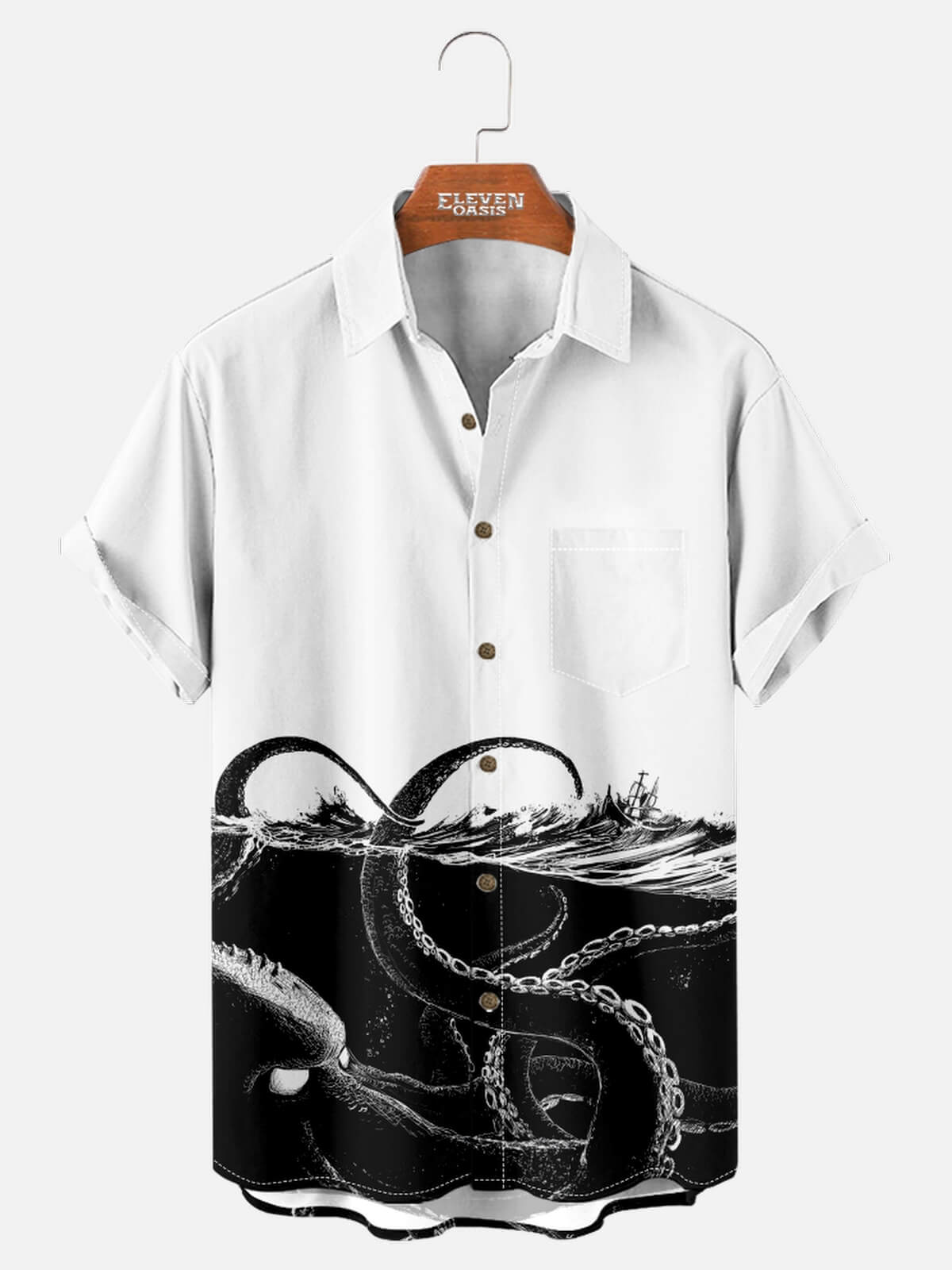 Men's Kraken Depths Short Sleeve Shirt Eleven Oasis