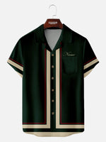 Men's Classic Contrast Trim Customizable Short Sleeve Shirt ElevenOasis