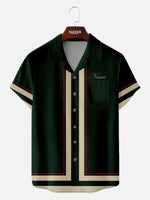 Men's Classic Contrast Trim Customizable Short Sleeve Shirt ElevenOasis