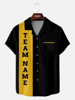 Men's Customizable Bowling Team Short Sleeve Shirt ElevenOasis