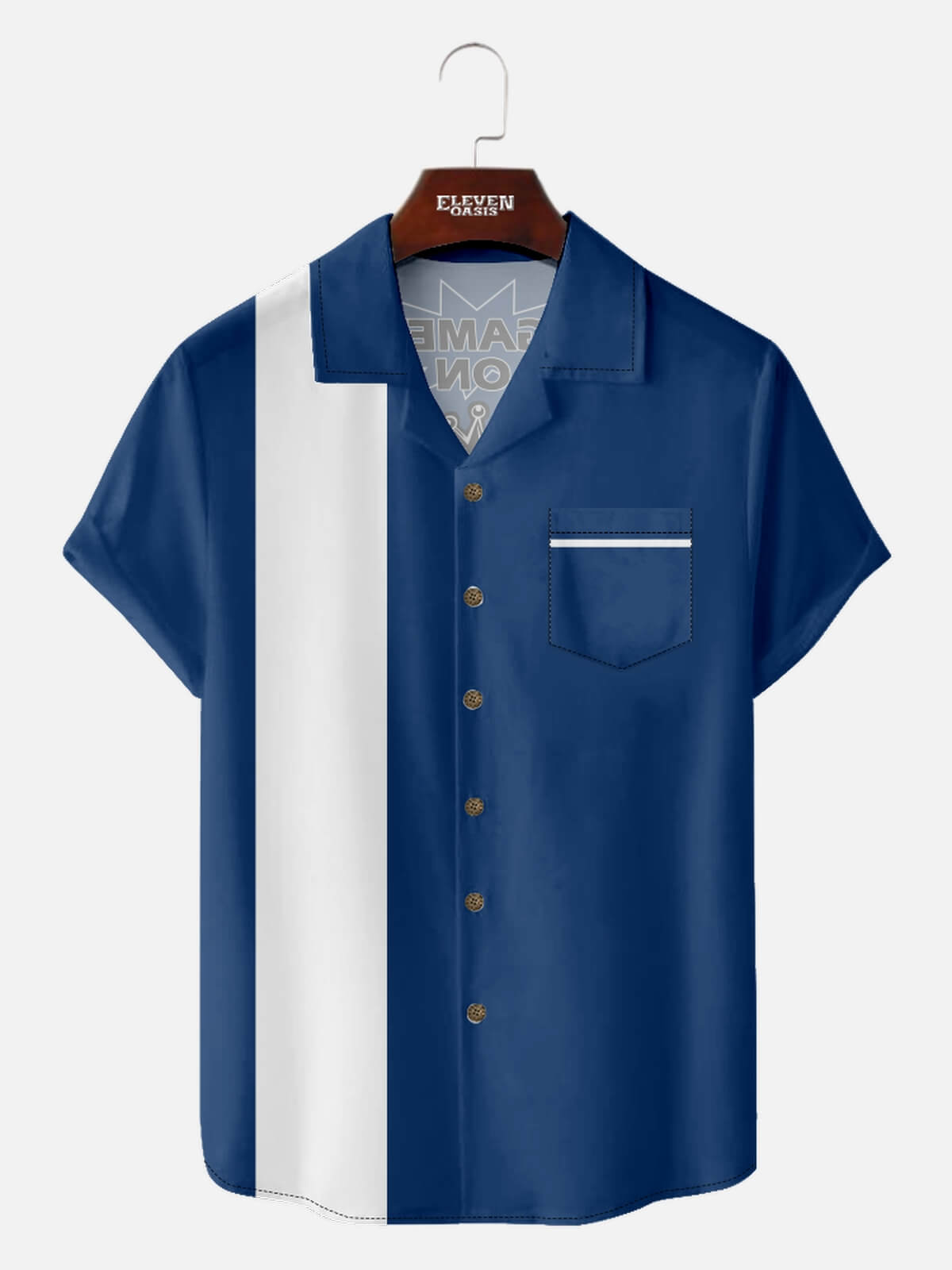 Men's Game On Bowling Short Sleeve Shirt Eleven Oasis