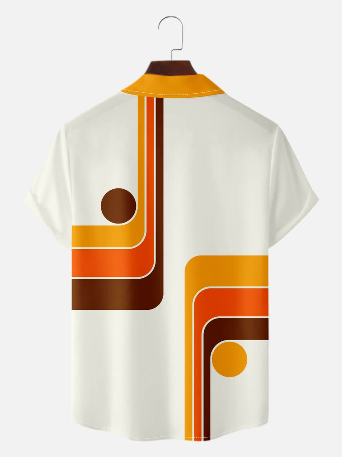 Men's Groovy Geometric Short Sleeve Shirt ElevenOasis