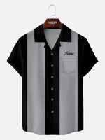 Men's Classic Customizable Bowling Style Short Sleeve Shirt ElevenOasis