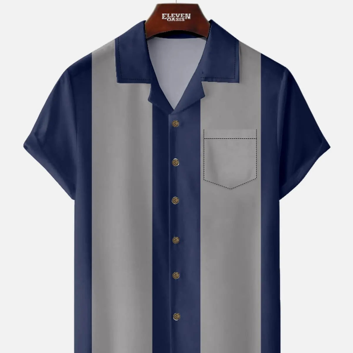 Men's Retro Bowling Short Sleeve Shirt ElevenOasis