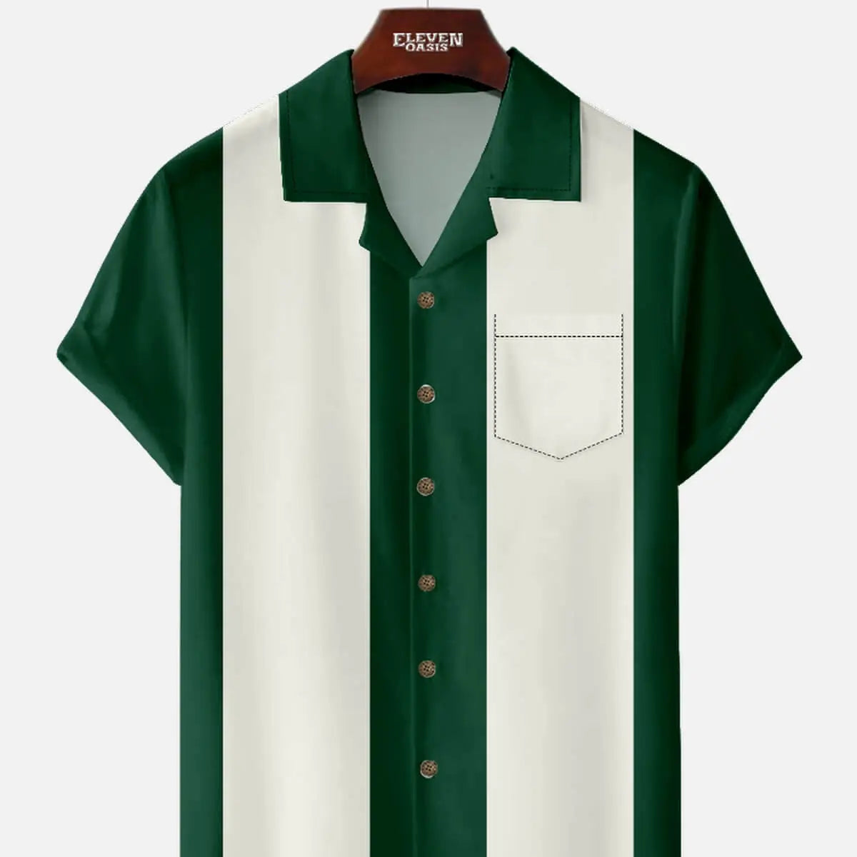 Men's Retro Bowling Short Sleeve Shirt ElevenOasis