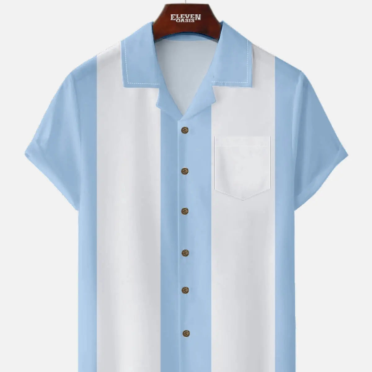 Men's Retro Bowling Short Sleeve Shirt ElevenOasis