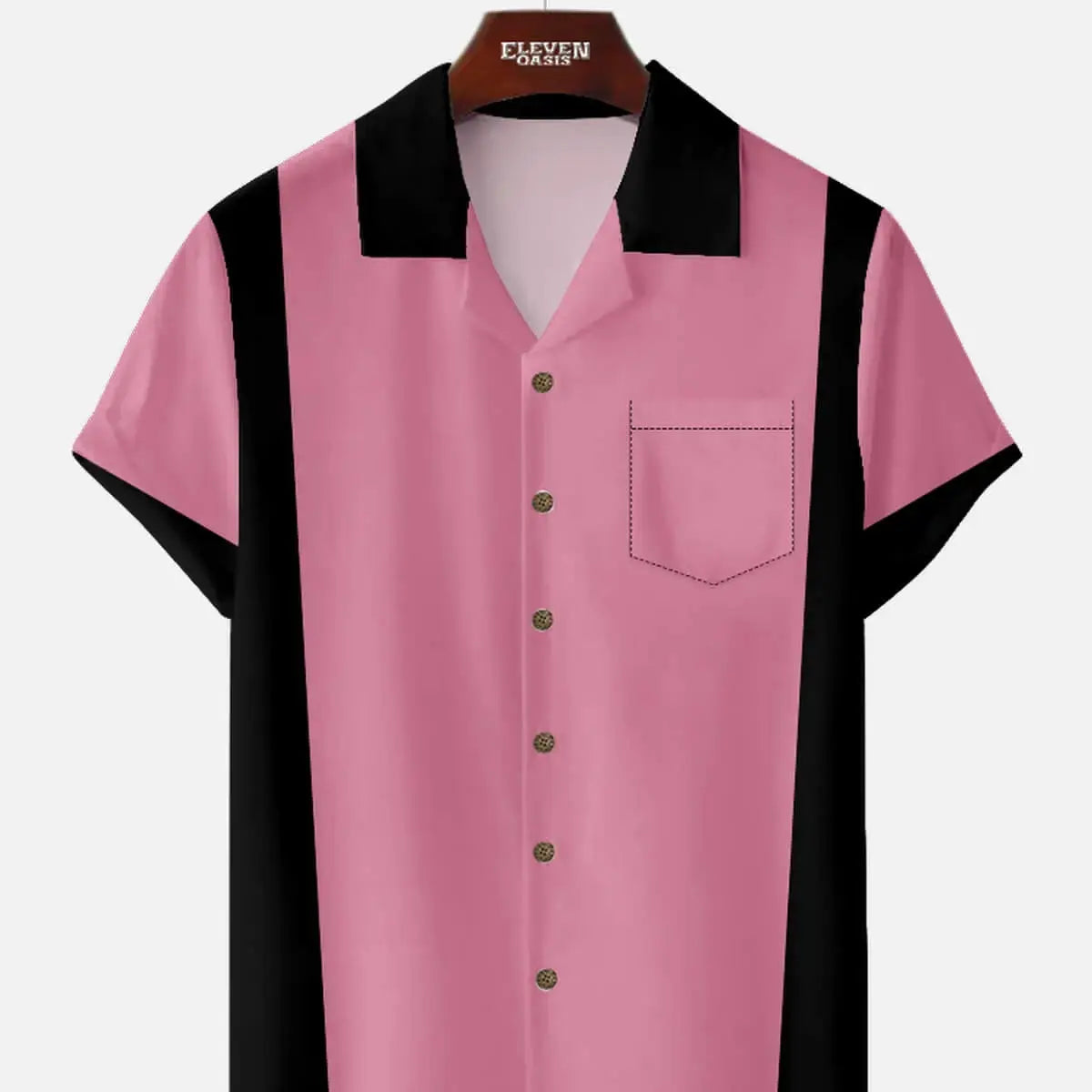 Men's Classic Bowling League Short Sleeve Shirt ElevenOasis