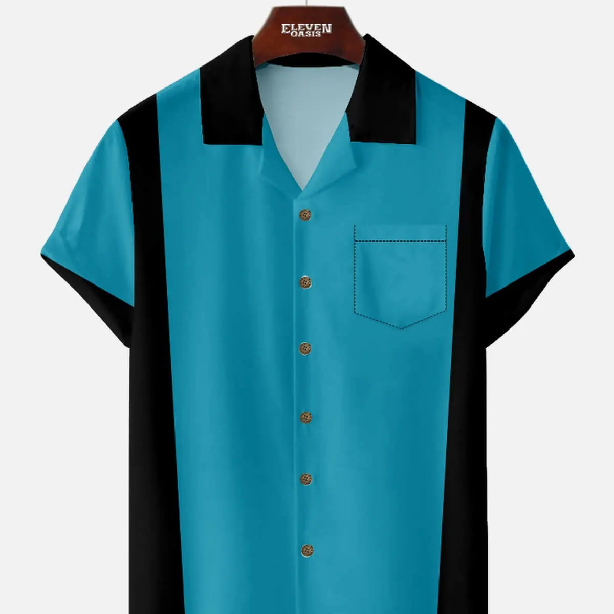 Men's Classic Bowling League Short Sleeve Shirt ElevenOasis