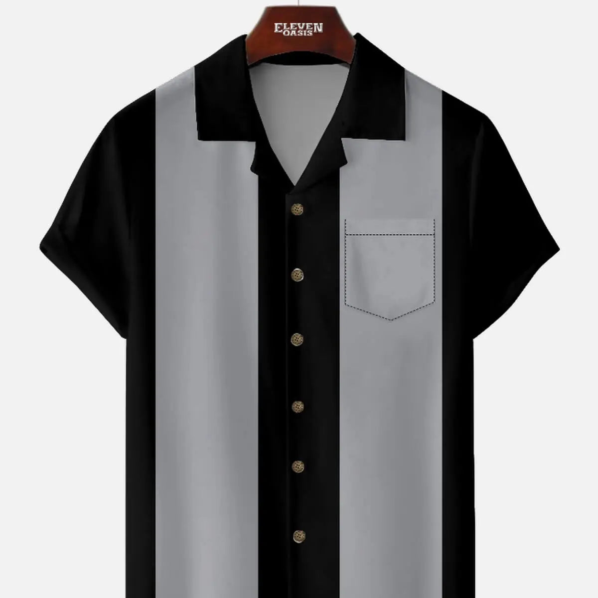 Men's Retro Bowling Short Sleeve Shirt ElevenOasis