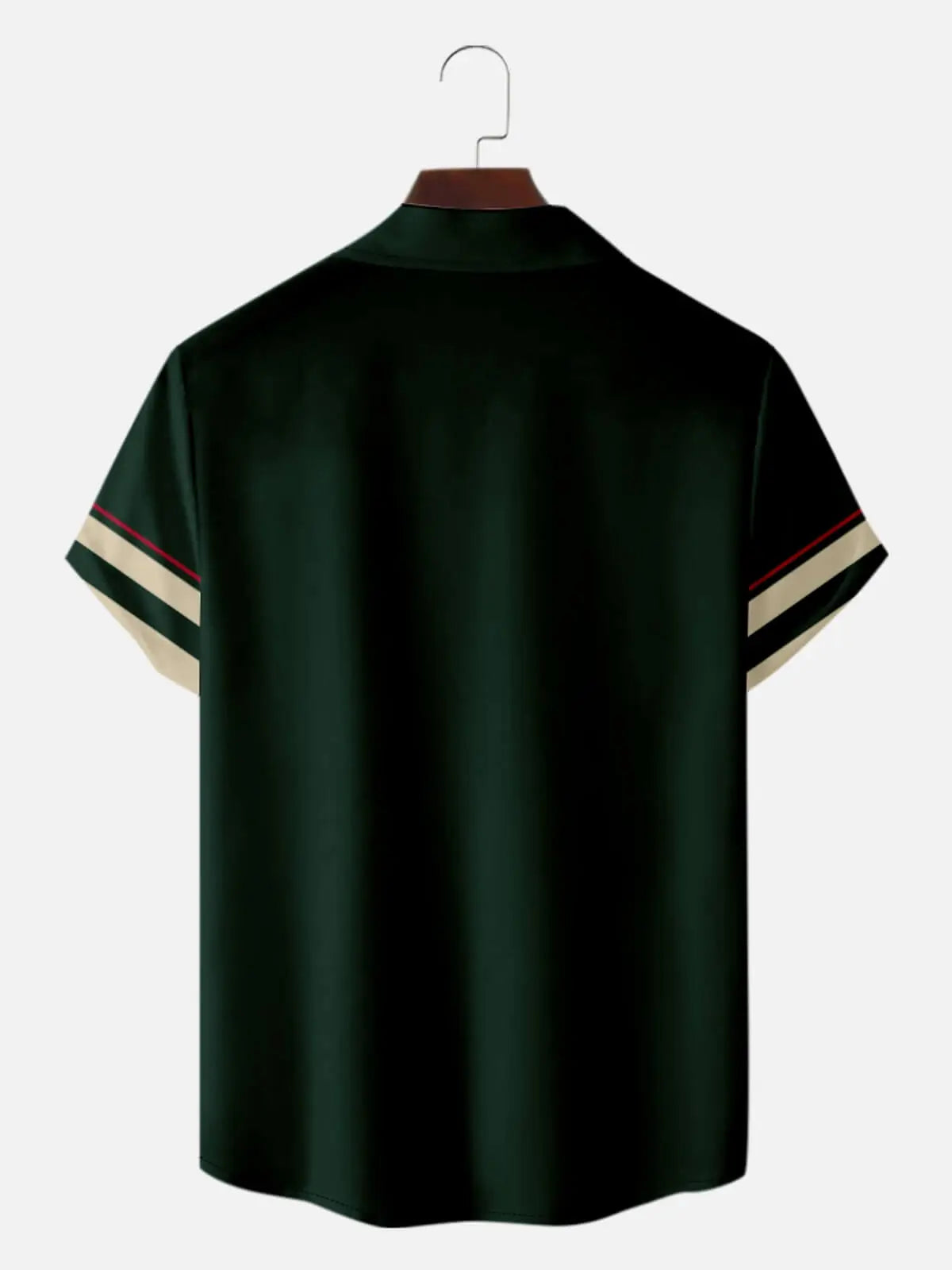 Men's Contrast Trim Border Short Sleeve Shirt ElevenOasis