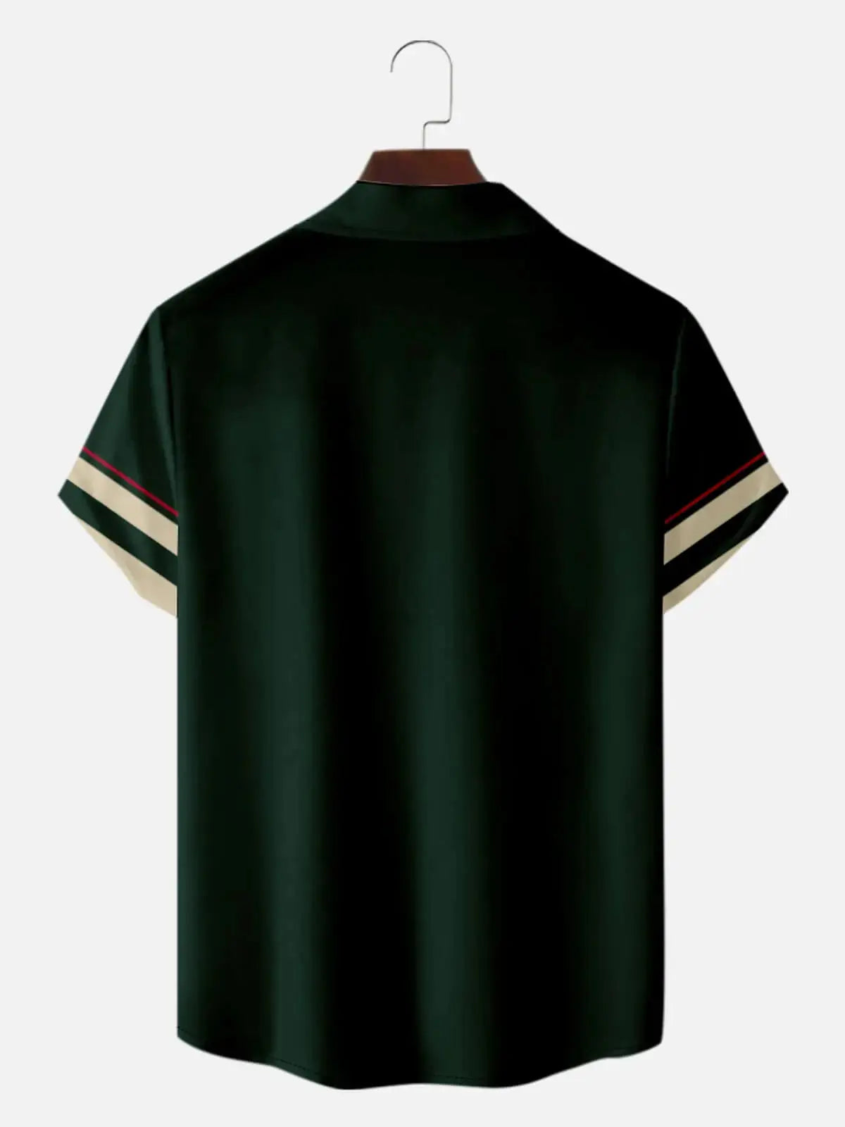 Men's Contrast Trim Border Short Sleeve Shirt ElevenOasis