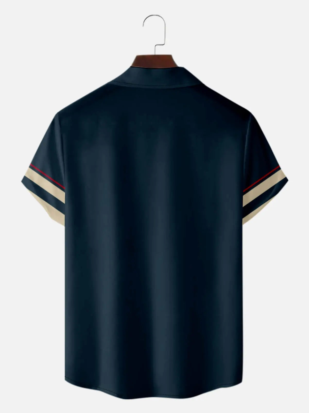 Men's Contrast Trim Border Short Sleeve Shirt ElevenOasis