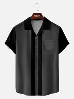 Men's Classic Racing Stripe Bowling Short Sleeve Shirt Eleven Oasis