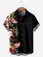 Men's Split Tropical Floral Short Sleeve Shirt Eleven Oasis