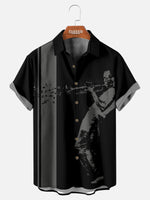 Tall Men's Jazz Trumpet Player Short Sleeve Shirt Eleven Oasis