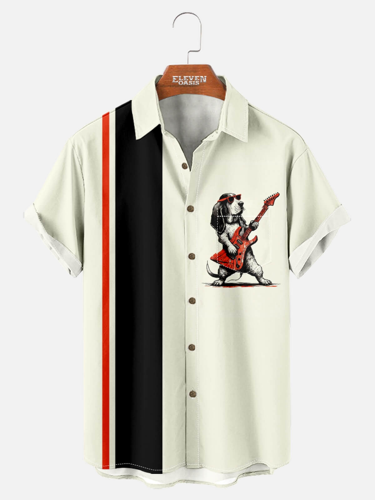 Men's Rock 'n' Roll Dog Short Sleeve Shirt Eleven Oasis