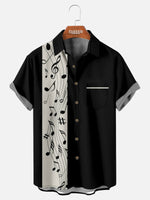 Tall Men's Sheet Music Short Sleeve Shirt Eleven Oasis