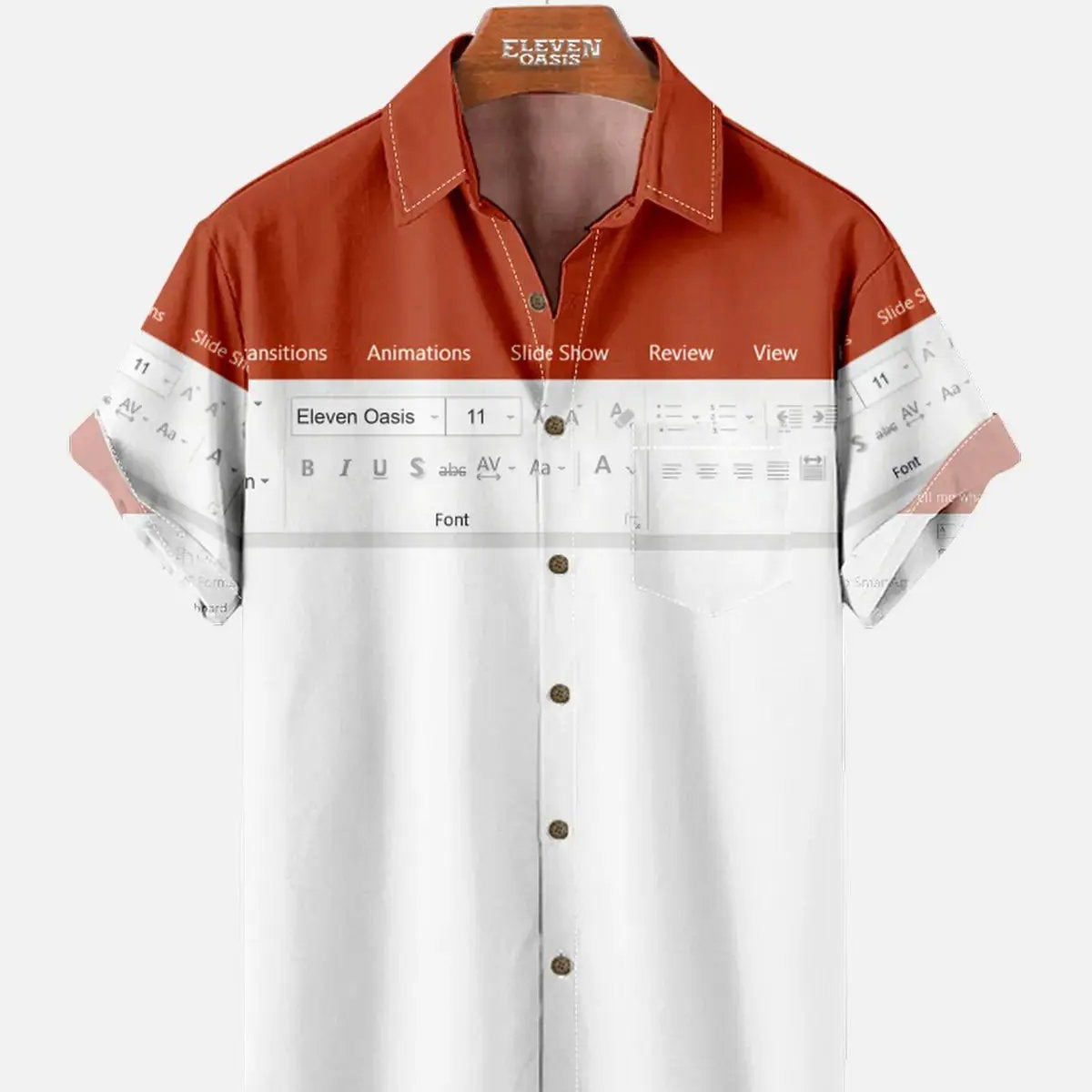 Men's Office Humor Excel Spreadsheet Short Sleeve Shirt ElevenOasis