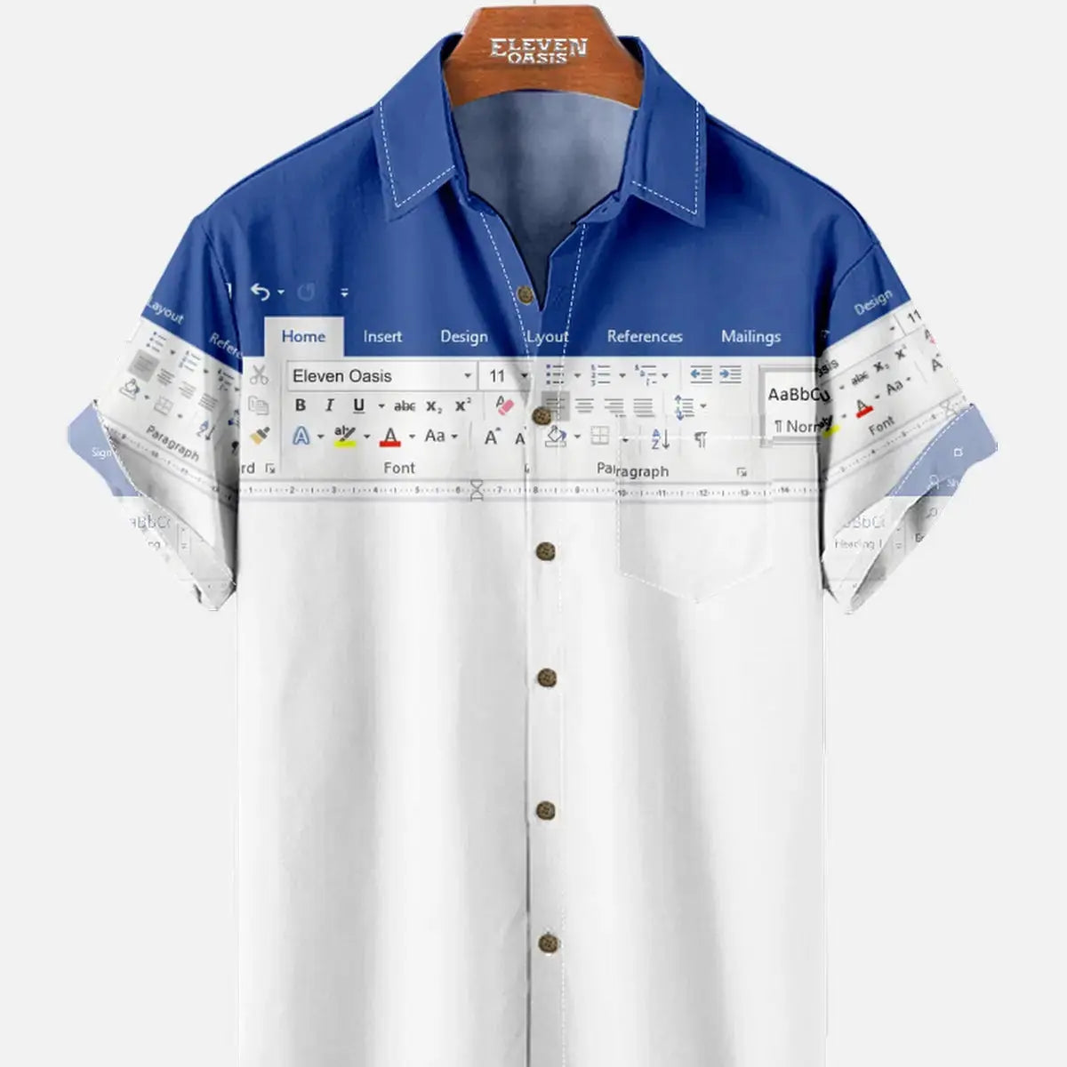 Men's Office Humor Excel Spreadsheet Short Sleeve Shirt ElevenOasis