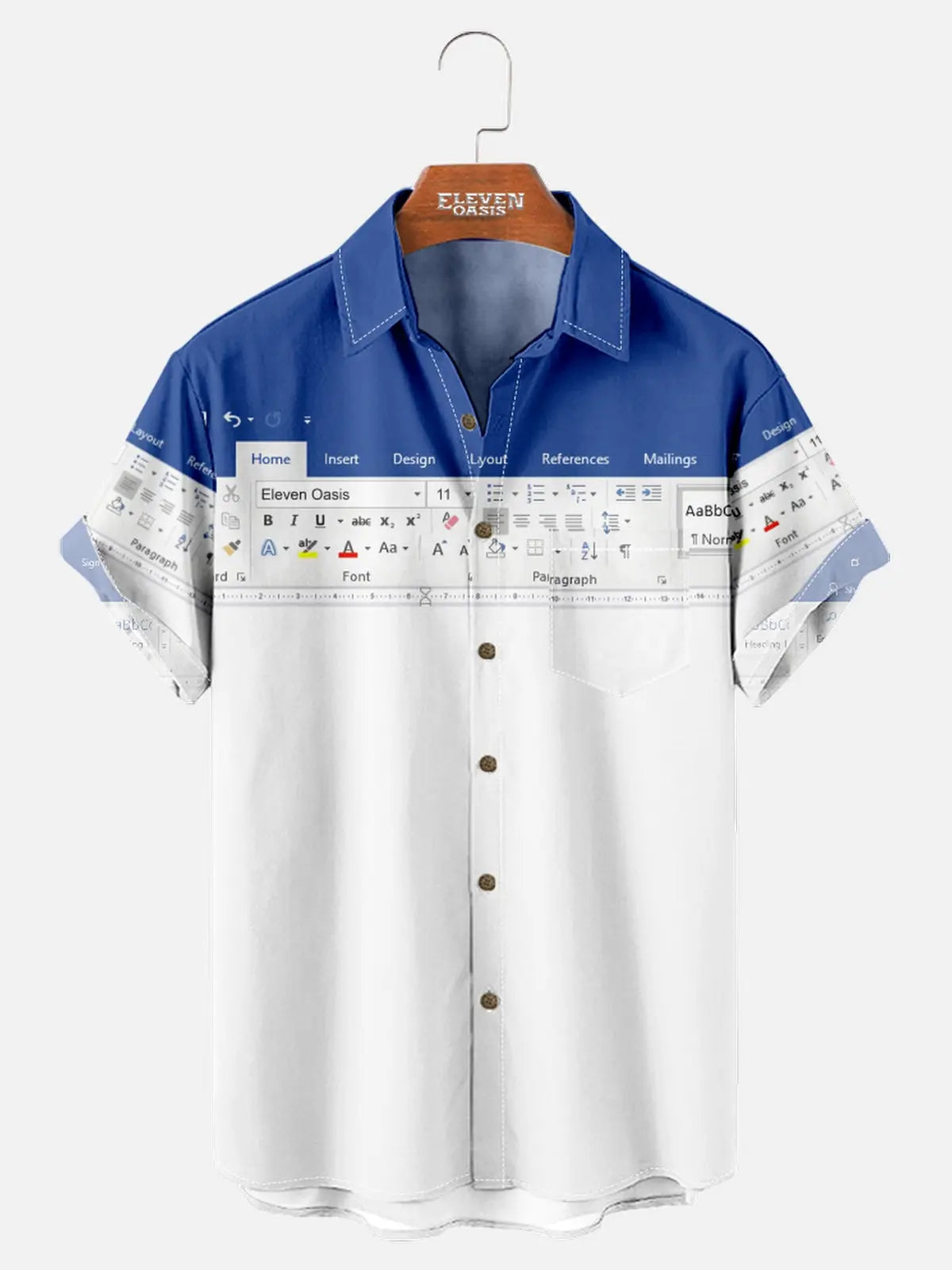 Men's Office Humor Excel Spreadsheet Short Sleeve Shirt ElevenOasis