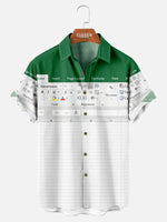 Men's Office Humor Excel Spreadsheet Short Sleeve Shirt ElevenOasis