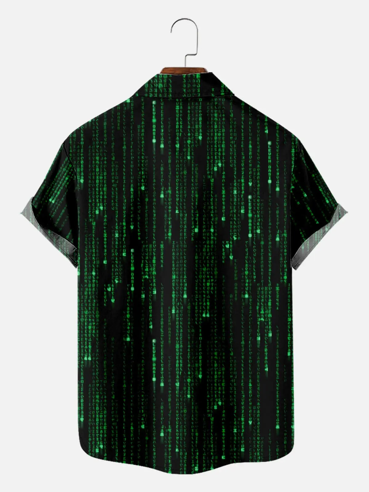 Tall Men's Matrix Code Movie Short Sleeve Shirt ElevenOasis