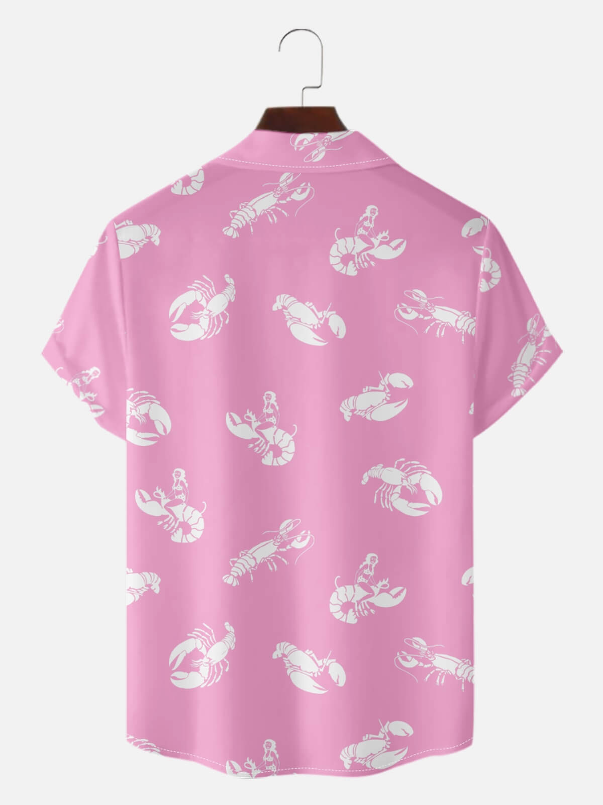 Tall Men's Lobster Pin-Up Short Sleeve Shirt Eleven Oasis