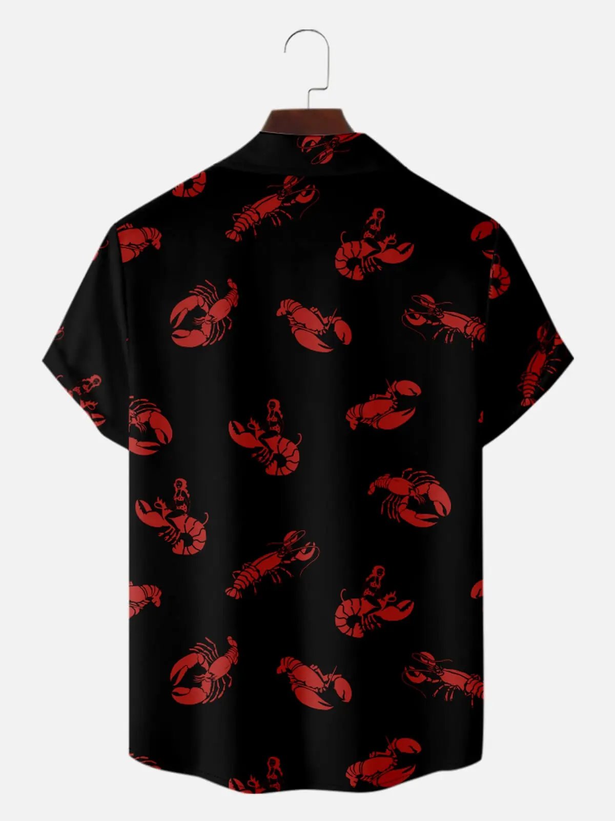 Men's Lobster Pin-Up Short Sleeve Shirt ElevenOasis