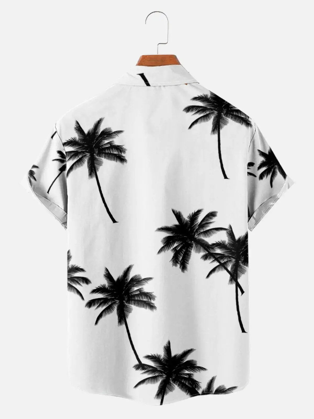 Men's Coconut Tree Pattern Basic Short Sleeve Shirt ElevenOasis