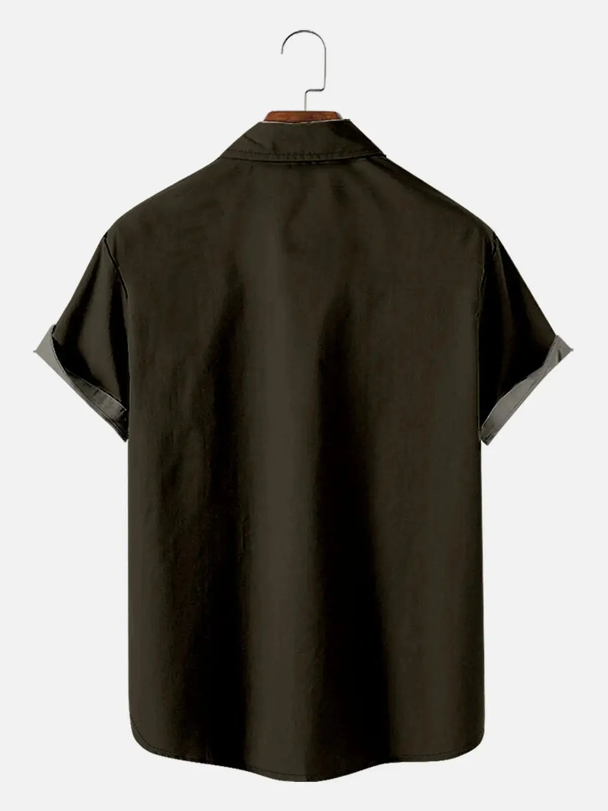 Men's Basic 50s Style Bowling Short Sleeve Shirt ElevenOasis