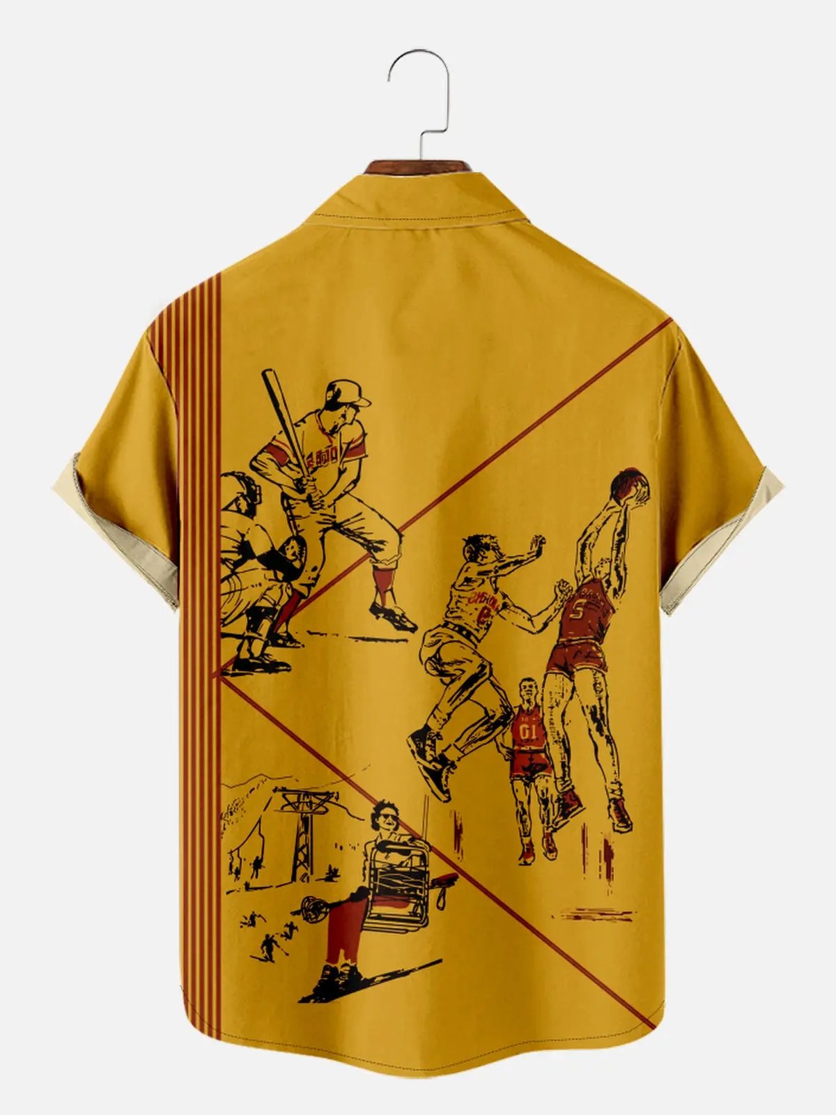 Tall Men's Pee Chee Folder Front and Back Cover Nostalgia Short Sleeve Shirt ElevenOasis