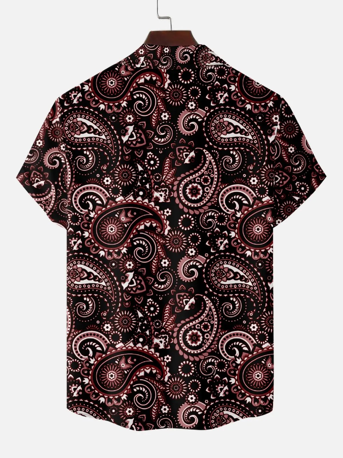 Men's Classic Bandana Paisley Short Sleeve Shirt - Cosmo Kramer Wardrobe Eleven Oasis