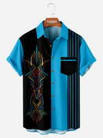 Tall Men's Automotive Stripe Short Sleeve Shirt ElevenOasis