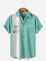 Men's Cat-Like Bowling Pins Short Sleeve Shirt ElevenOasis