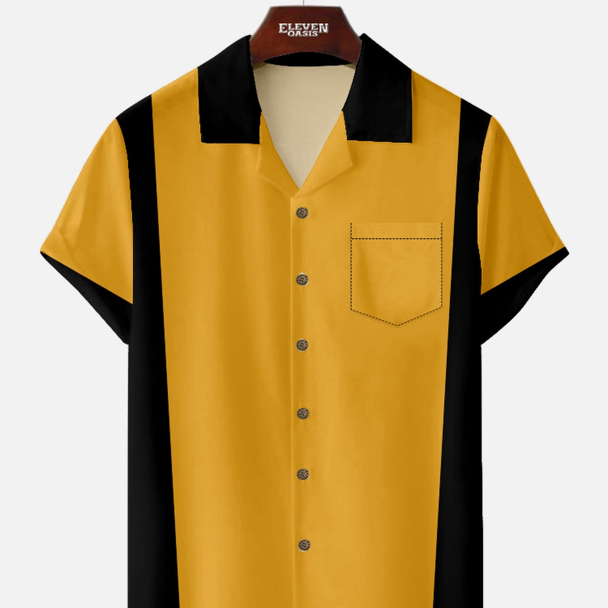 Men's Classic Bowling League Short Sleeve Shirt Eleven Oasis